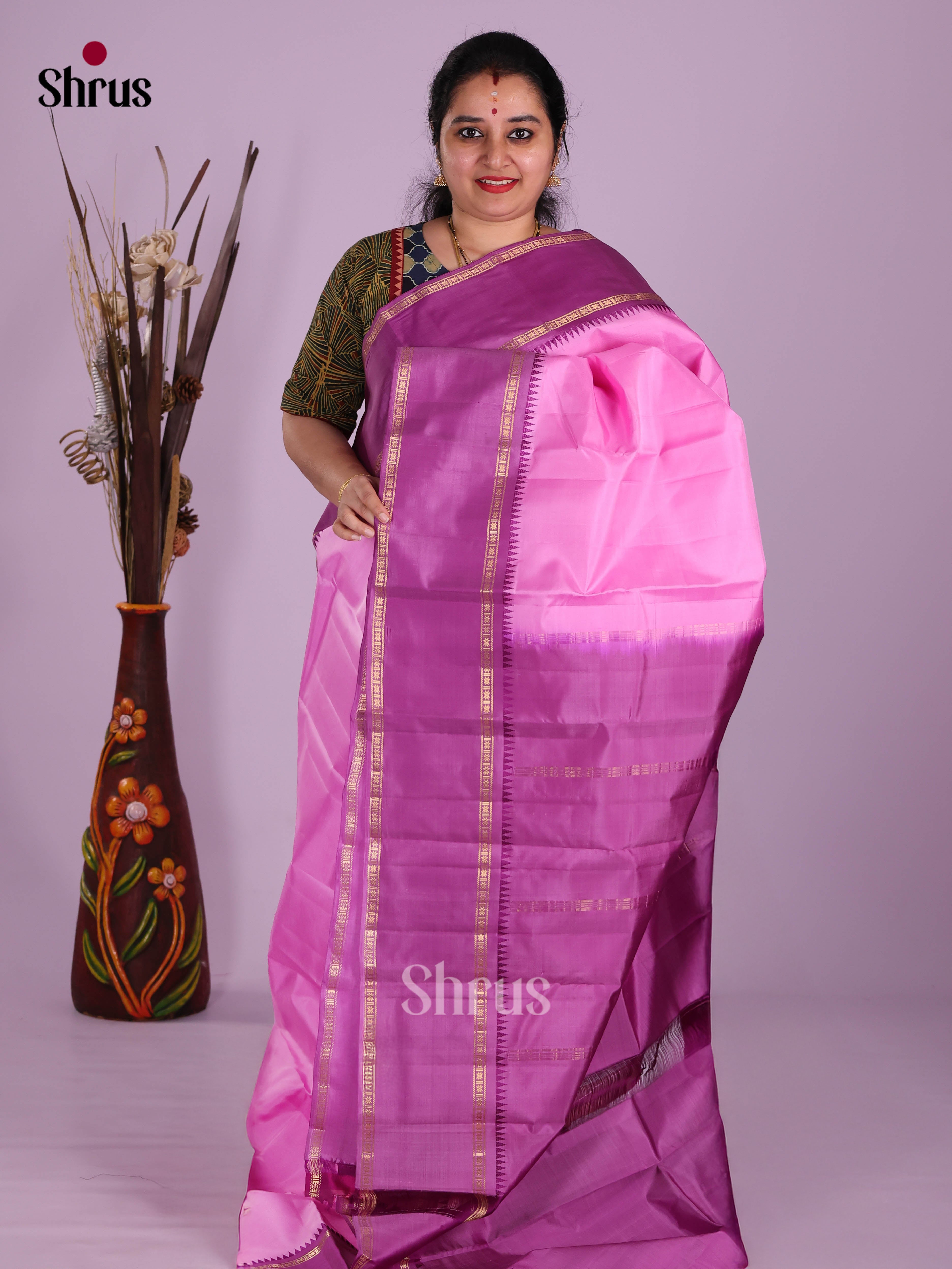DKS11230 - Kanchipuram silk (LR) Saree - Shop on Shrus.com