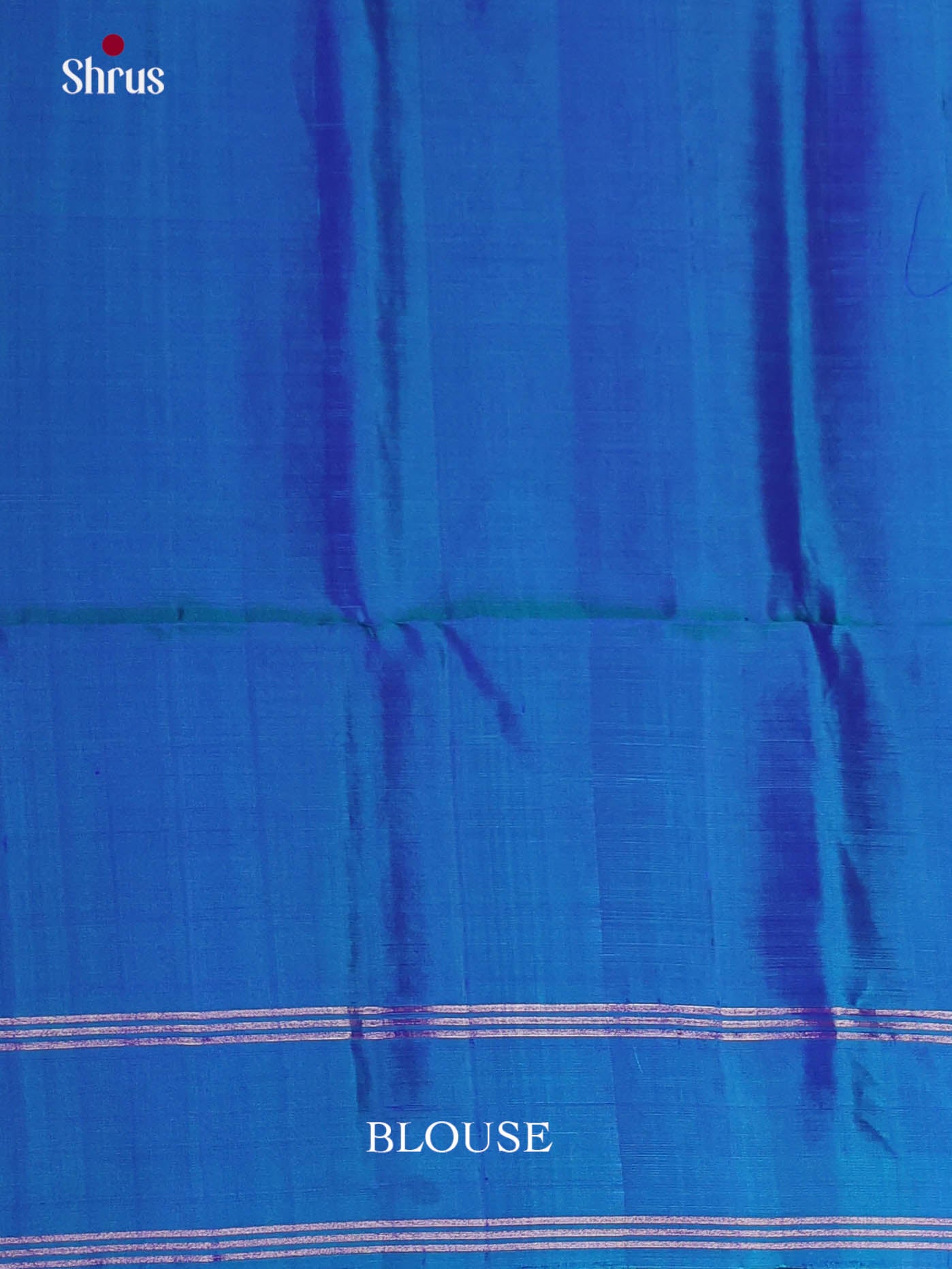 Vibrant Blue Soft Silk Saree with zari stripes & brocade pallu