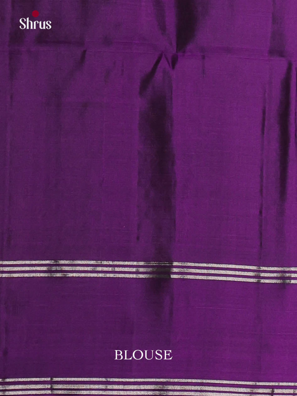 Dazzling Violet Soft Silk Saree gleams with zari stripes & brocade pallu