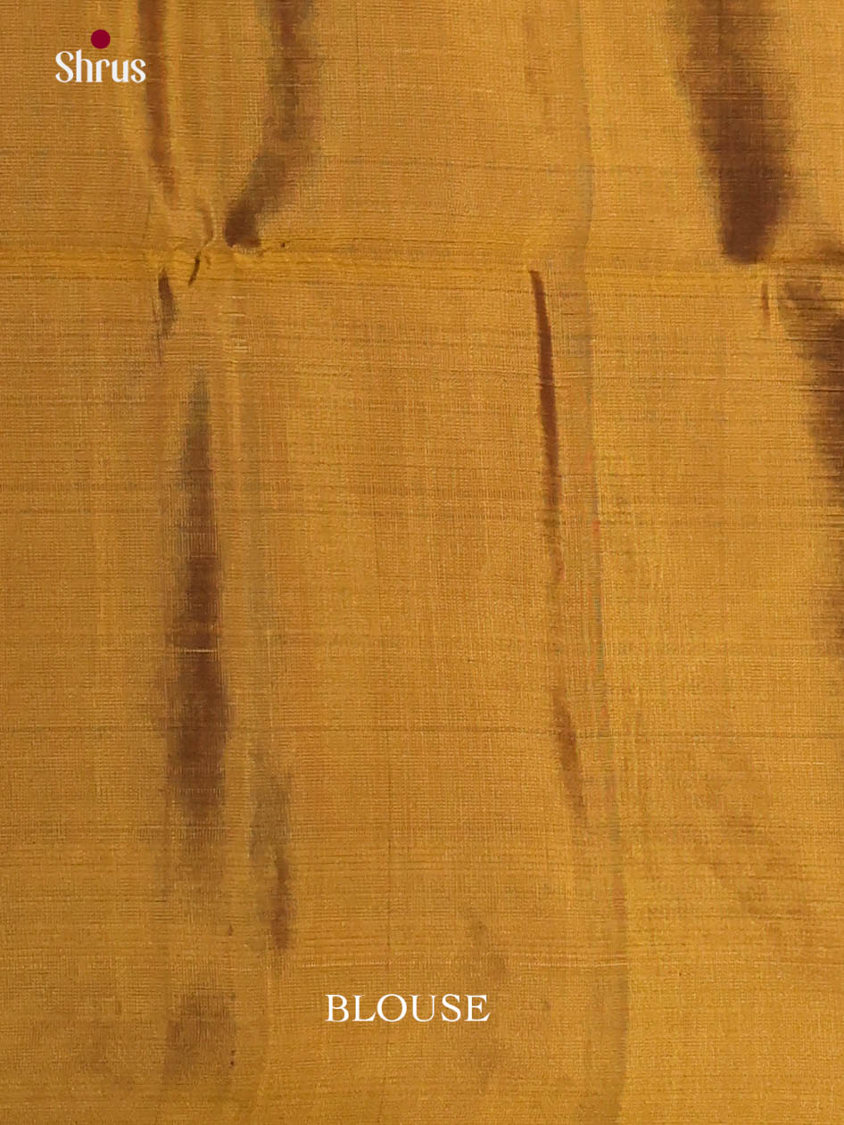 Green & Mustard - Softsilk-halfpure Saree