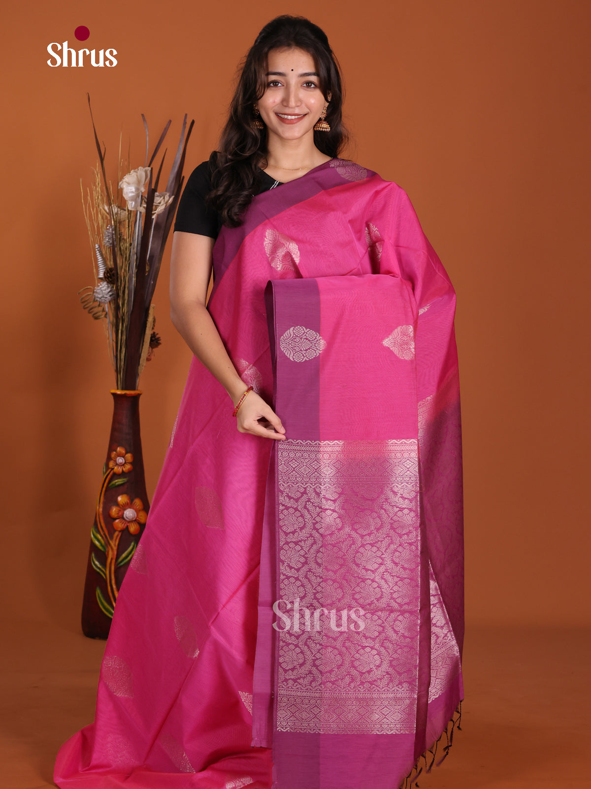 DKS11302 - Semi Silkcotton Saree