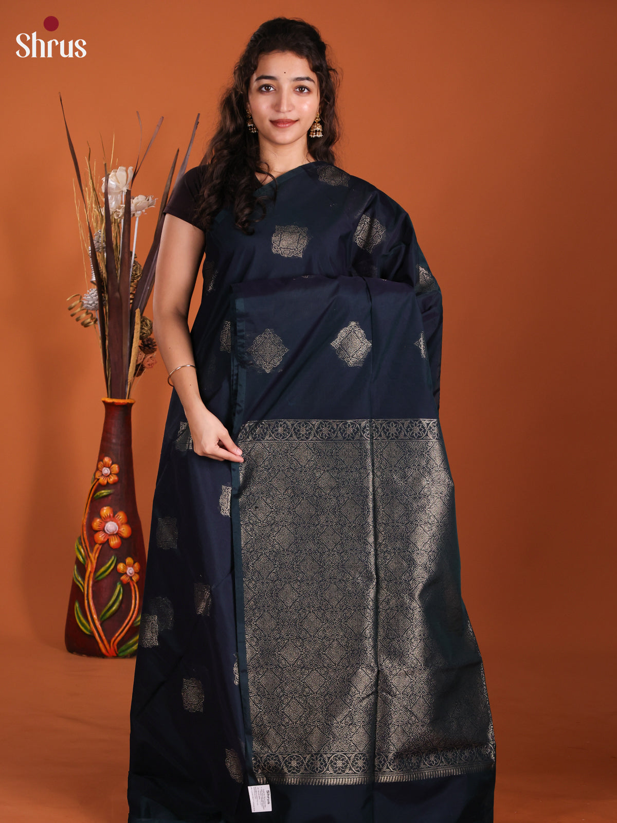 Peacock Green - Semi Silkcotton Saree- DKS11368