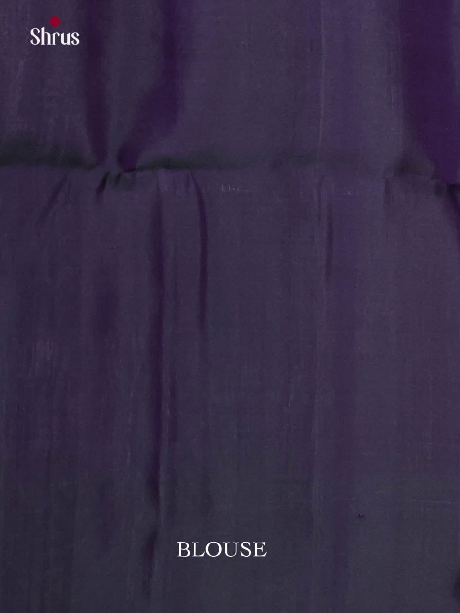 Gorgeous Purple & Blue Soft Silk Saree with zari brocade & Rich zari border