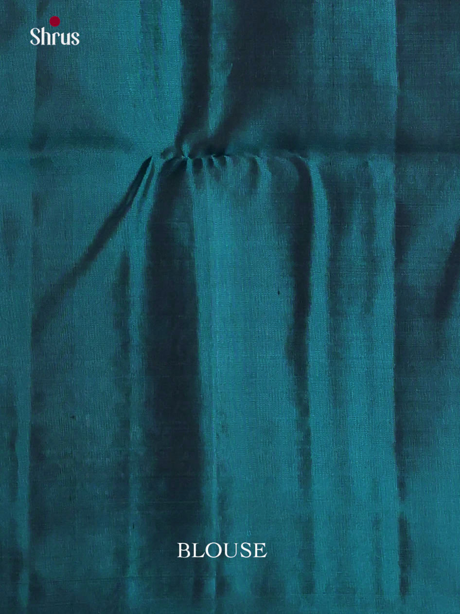 Regal Mauve & Blue Soft Silk  Saree gleams with zari floral brocade