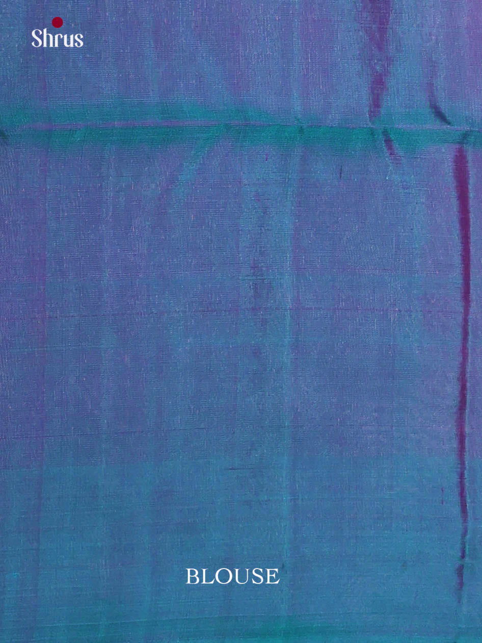 Charming Pink & Blue Soft Silk Saree with zari floral brocade & rich border