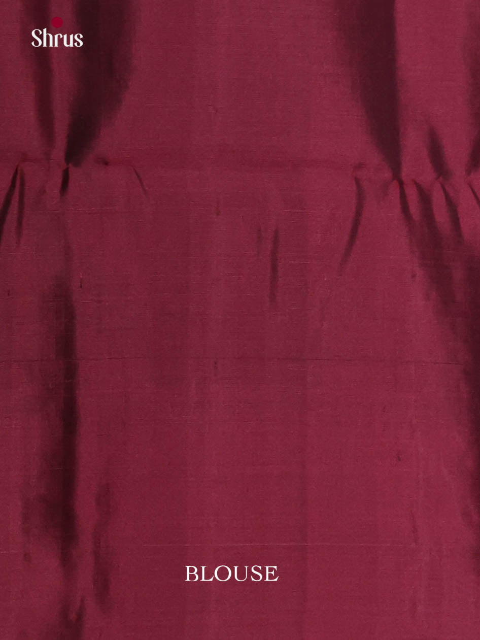 Classic Green & Maroon Soft Silk  Saree with floral buttas brocade