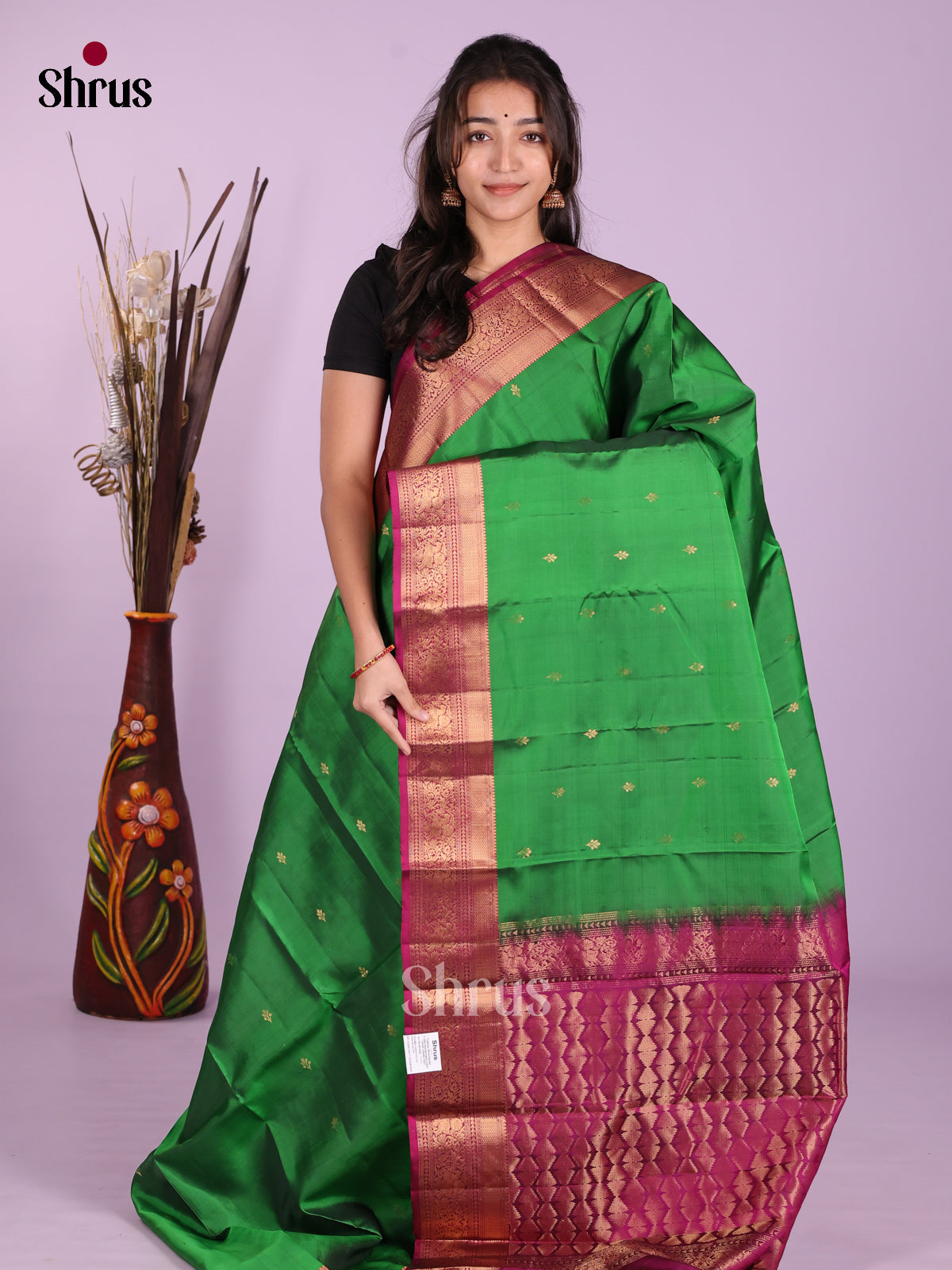 DKS12020 - Kanchipuram-halfpure Saree