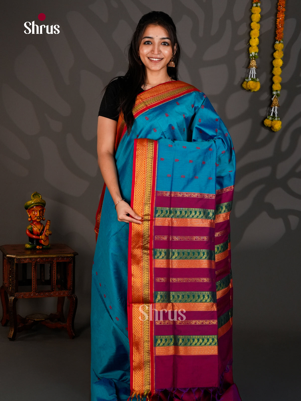 DKS12377 - Kalyani Cotton Saree - Shop on Shrus.com
