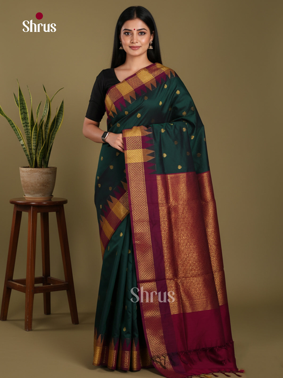 DKS12390 - Kalyani Cotton Saree - Shop on Shrus.com