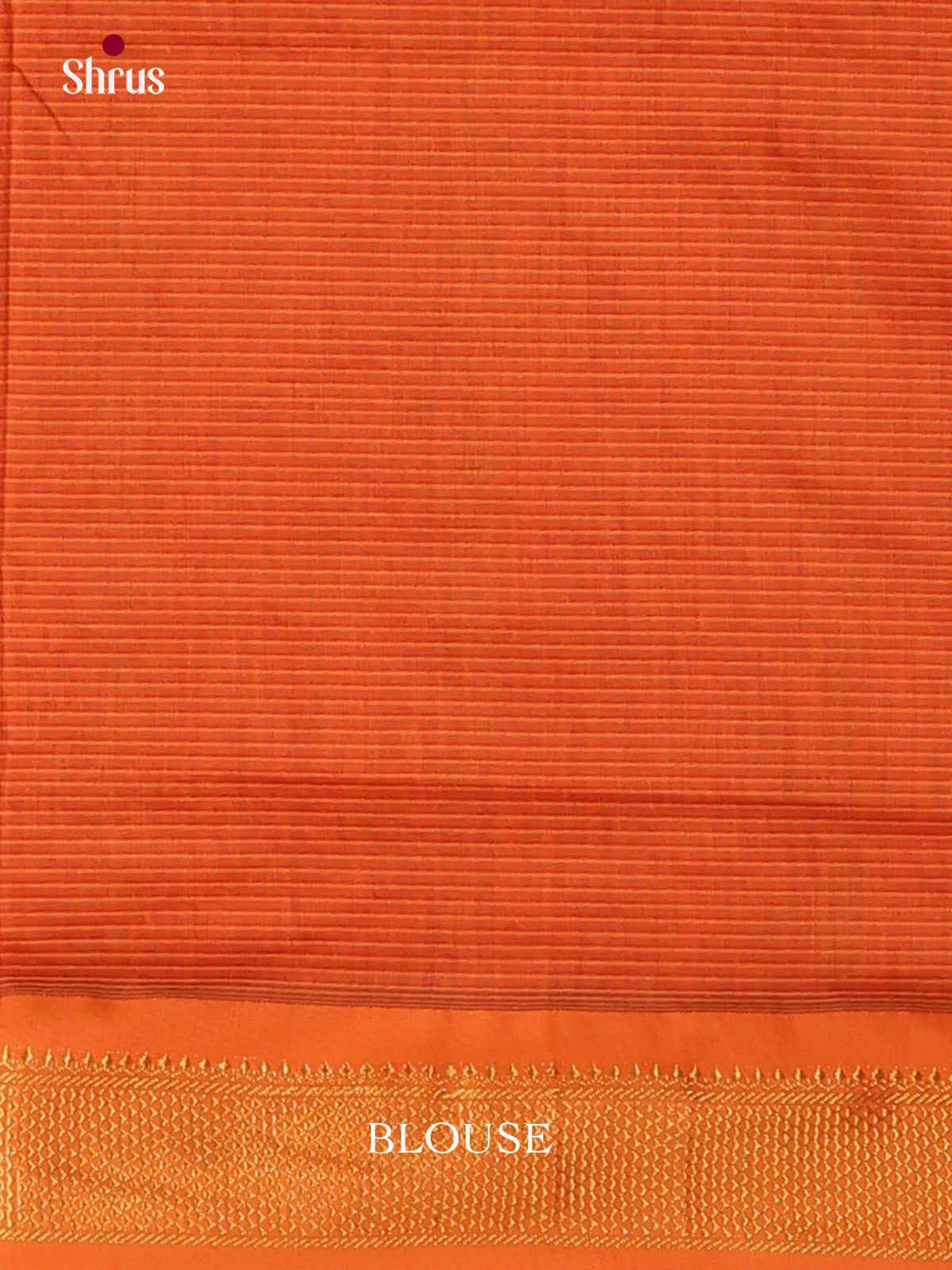 Blue & Orange - Kalyani Cotton Saree - Shop on Shrus.com
