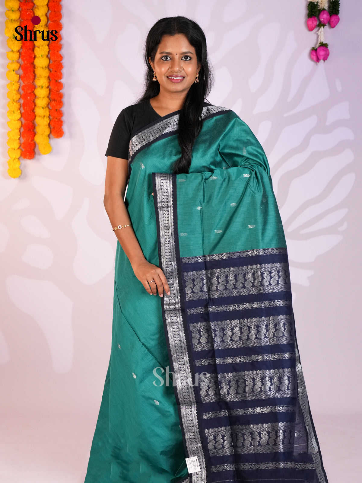 Green & Blue - Kalyani Cotton Saree