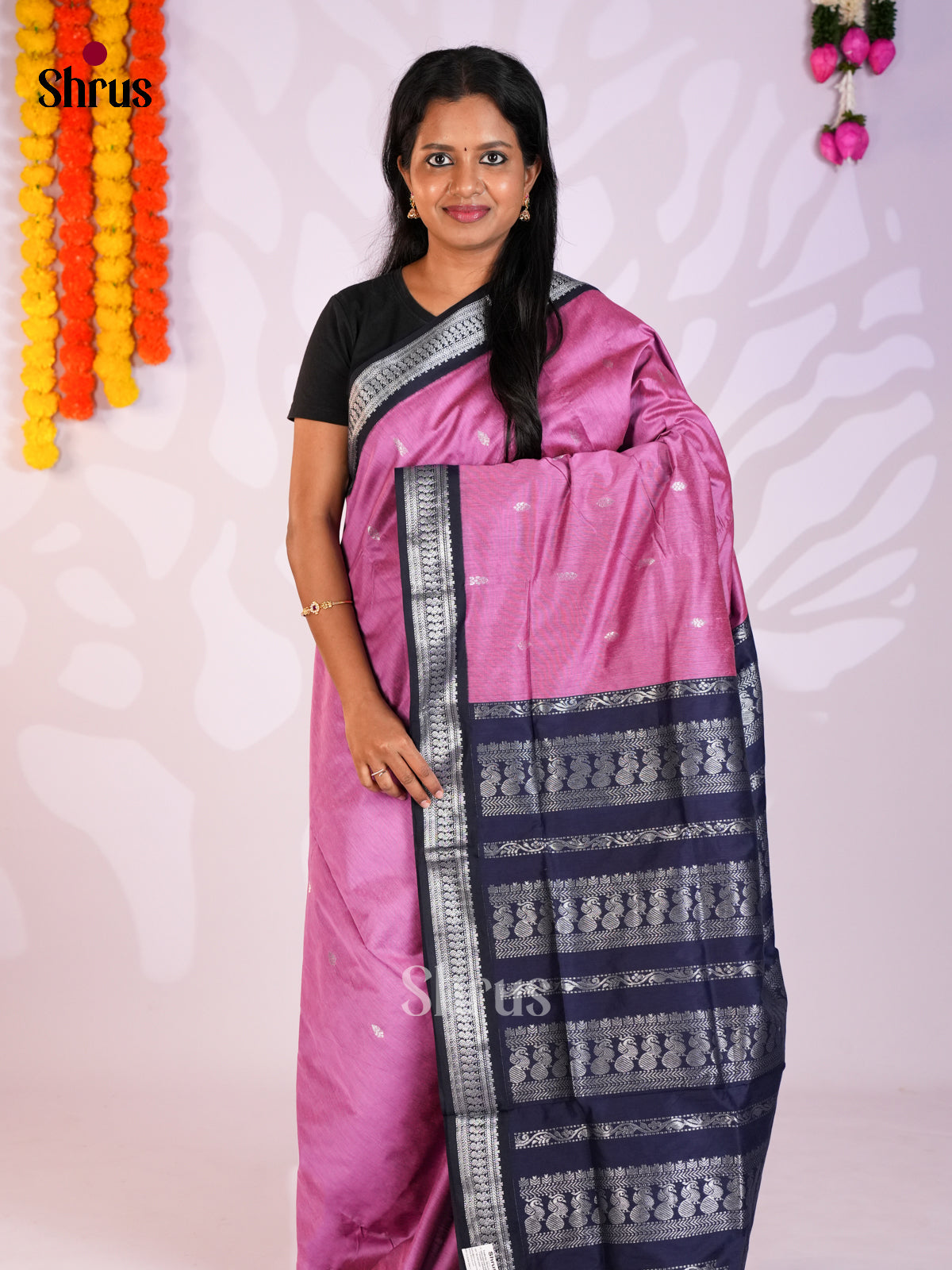 Pink & Blue - Kalyani Cotton Saree