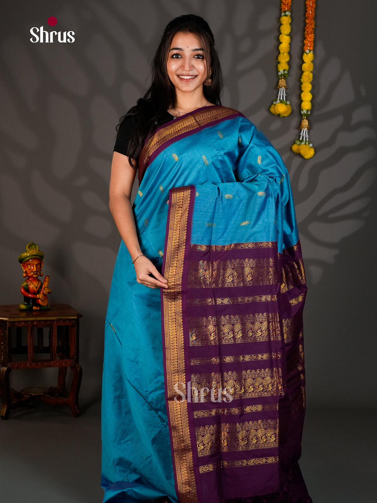 DKS12652 - Kalyani Cotton Saree - Shop on Shrus.com