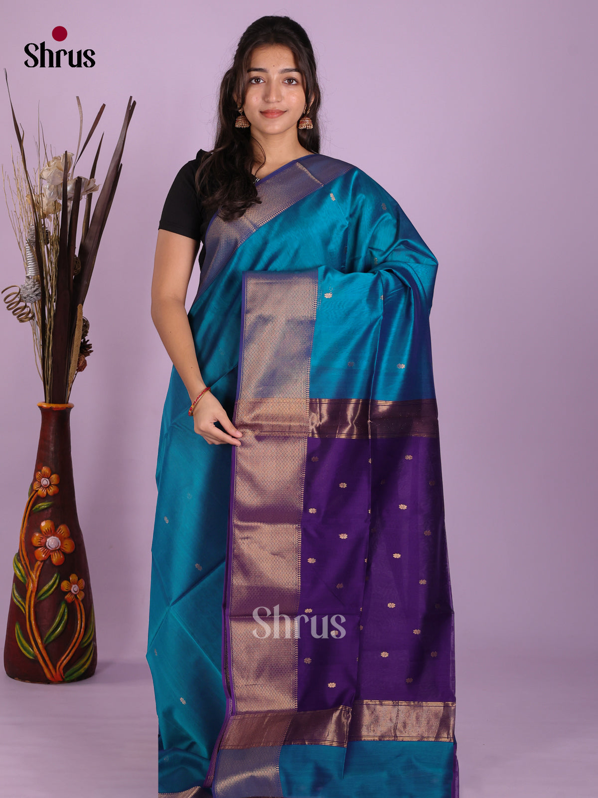 DKS12722 - Maheshwari silkcotton Saree