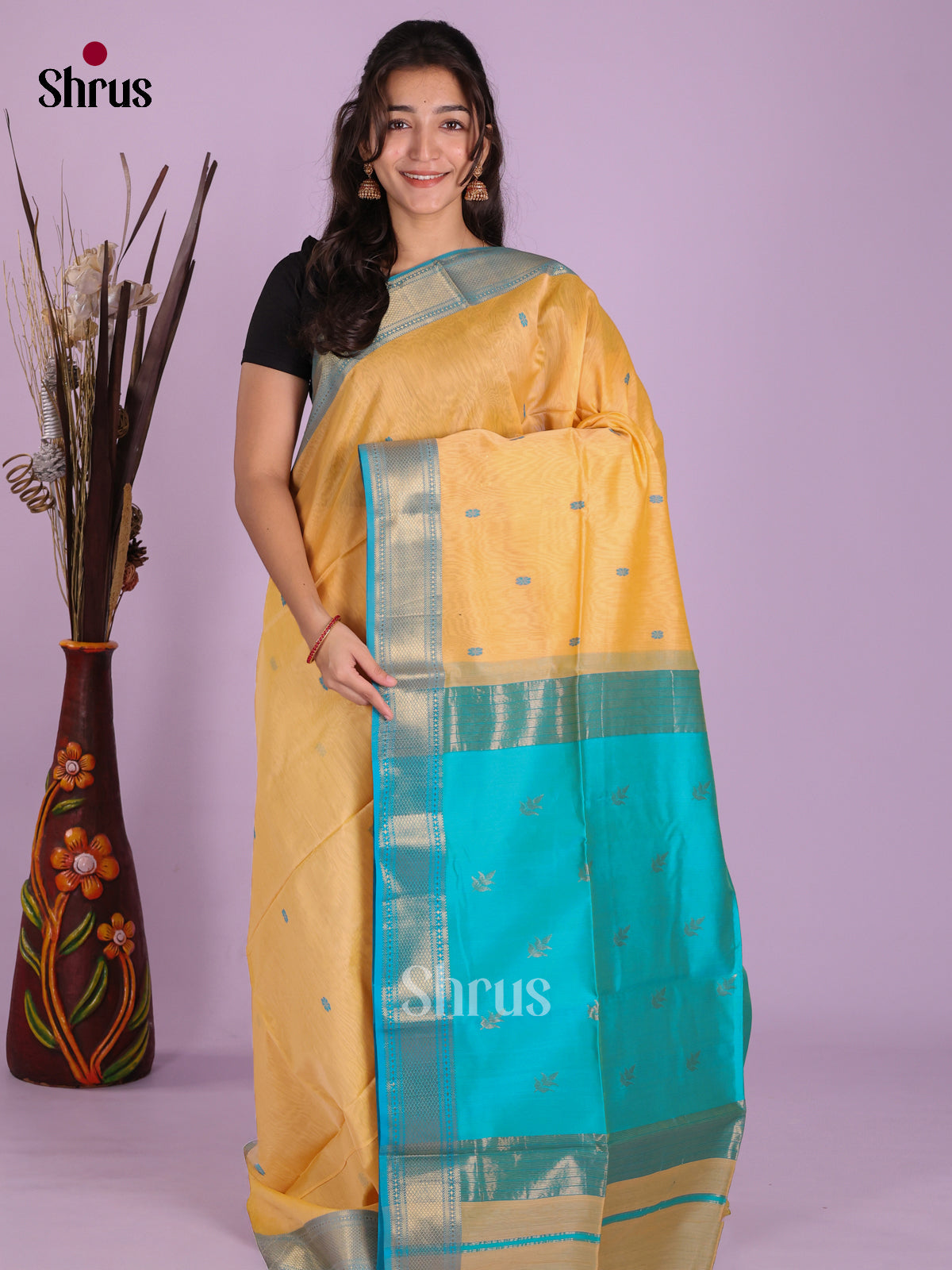DKS12731 - Maheshwari silkcotton Saree