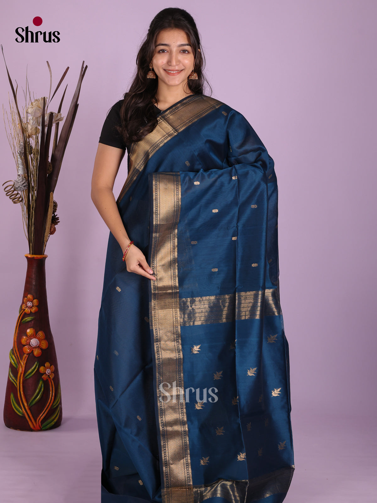 DKS12734 - Maheshwari silkcotton Saree