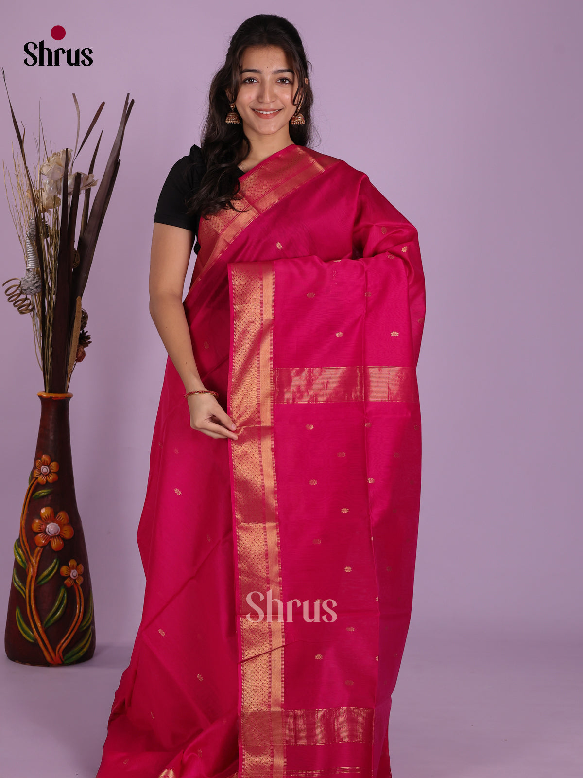 DKS12735 - Maheshwari silkcotton Saree