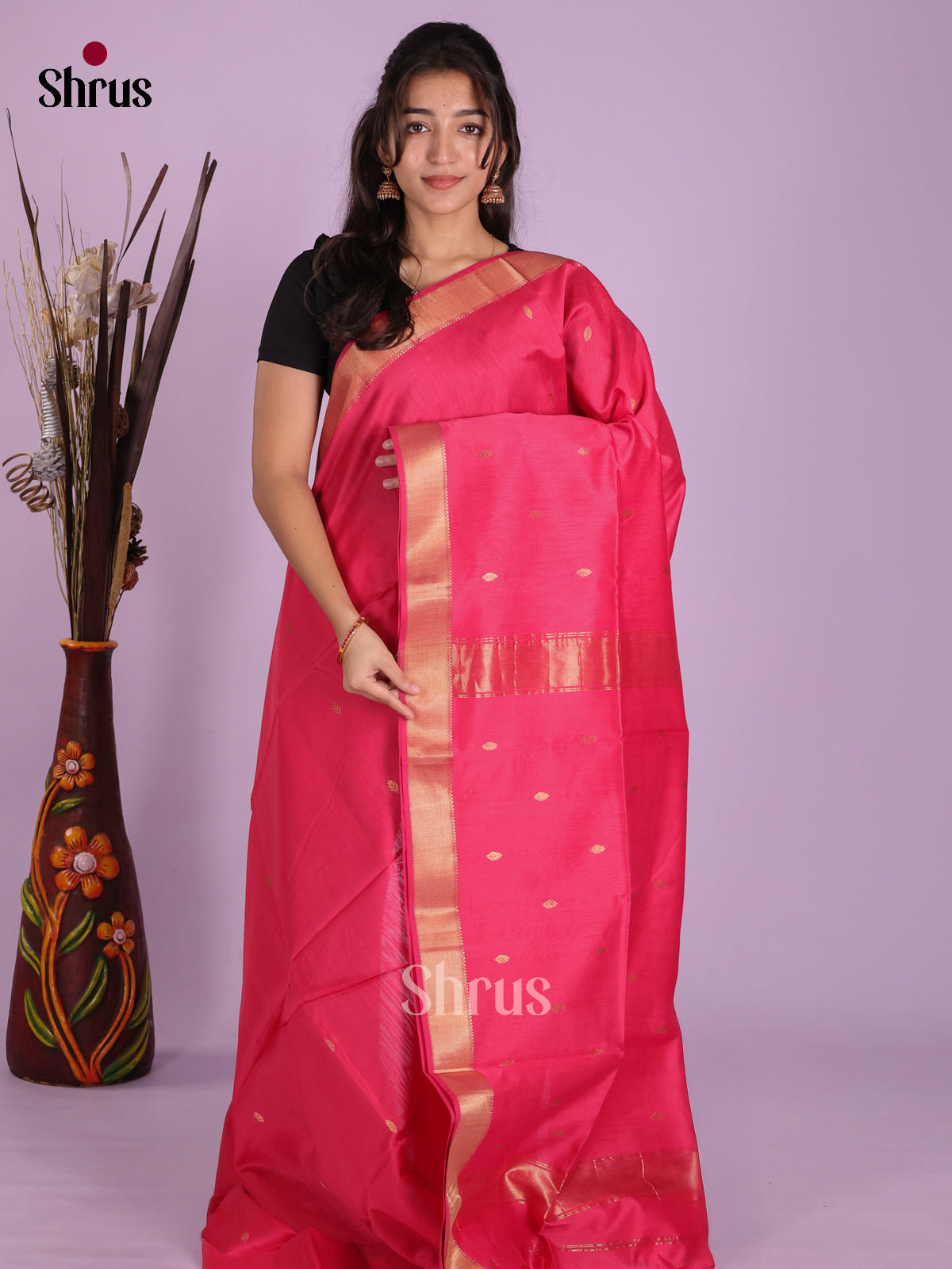DKS12742 - Maheshwari silkcotton Saree