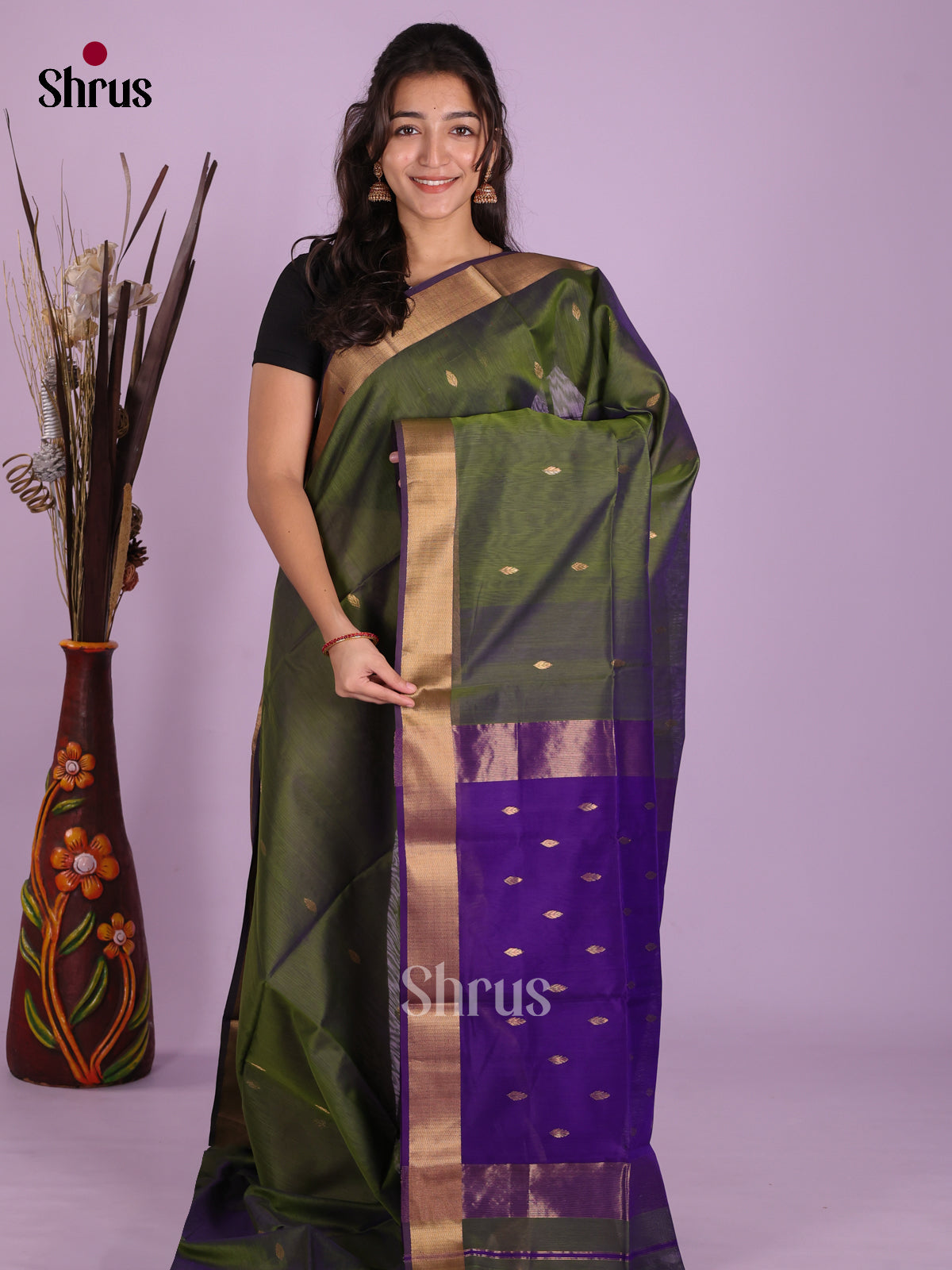 DKS12743 - Maheshwari silkcotton Saree