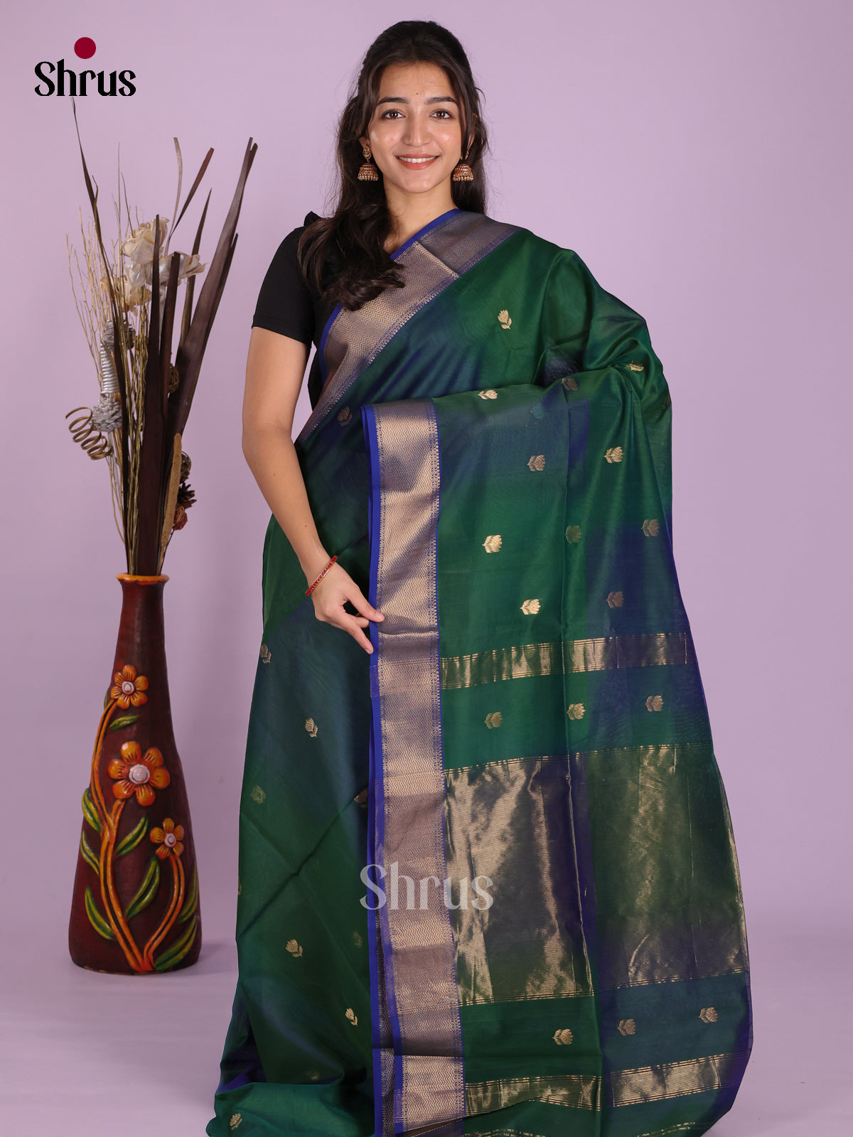 DKS12747 - Maheshwari silkcotton Saree