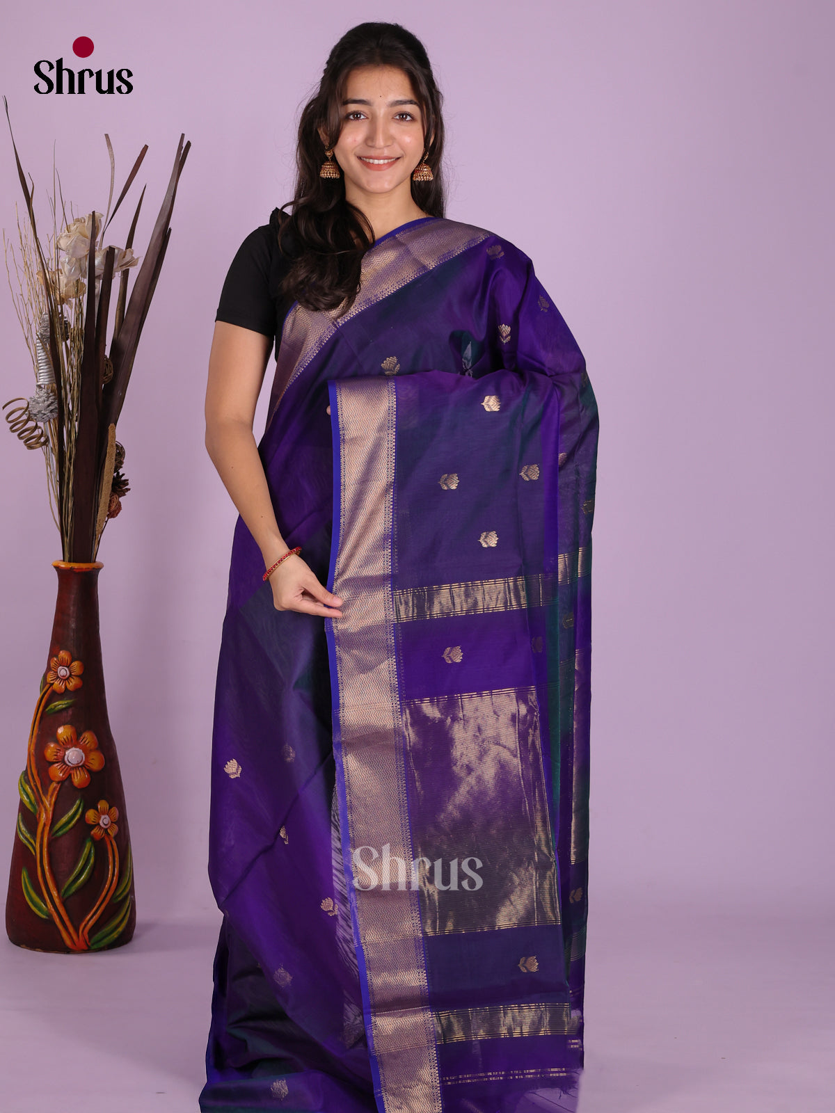 DKS12750 - Maheshwari silkcotton Saree