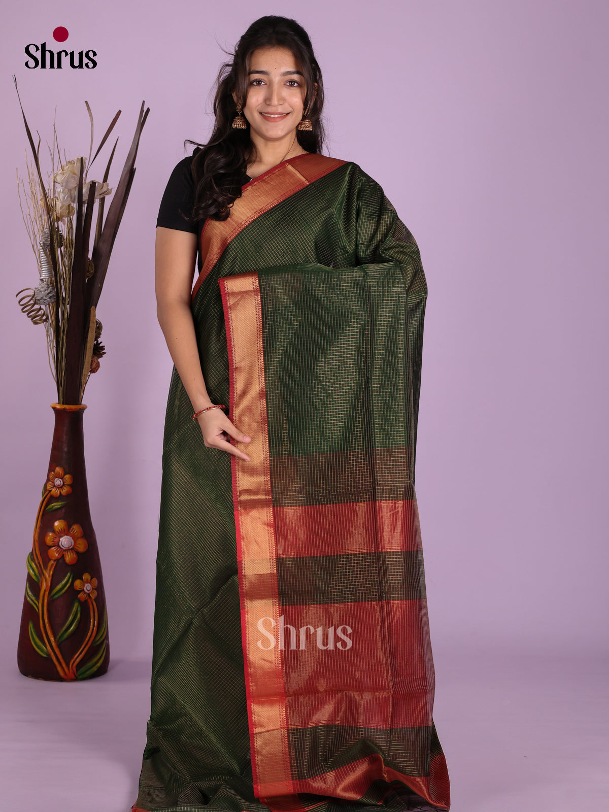 DKS12751 - Maheshwari silkcotton Saree - Shop on Shrus.com