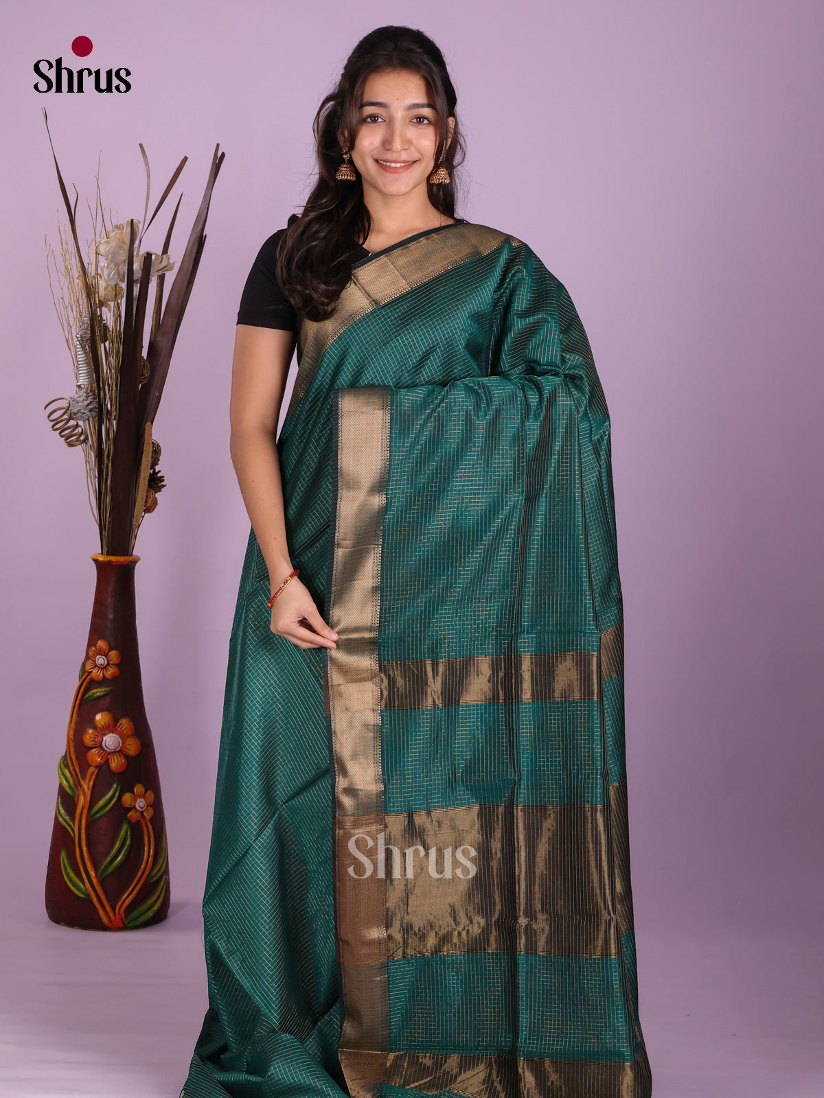 DKS12752 - Maheshwari silkcotton Saree - Shop on Shrus.com