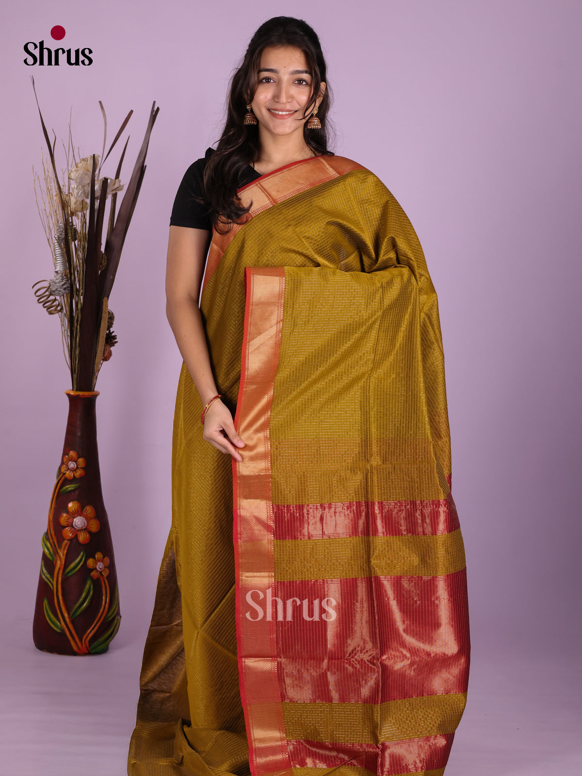 DKS12754 - Maheshwari silkcotton Saree - Shop on Shrus.com
