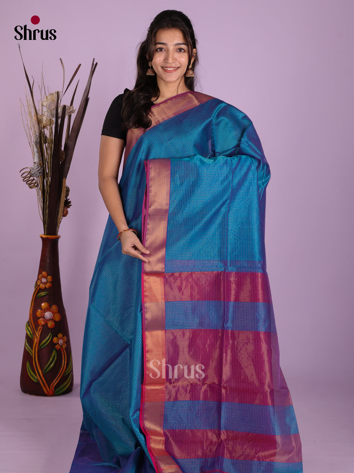 DKS12756 - Maheshwari silkcotton Saree
