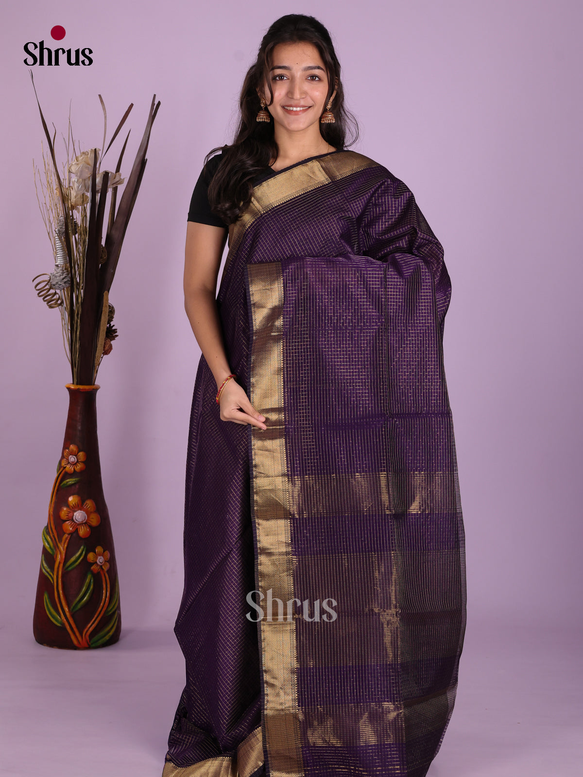 DKS12757 - Maheshwari silkcotton Saree - Shop on Shrus.com