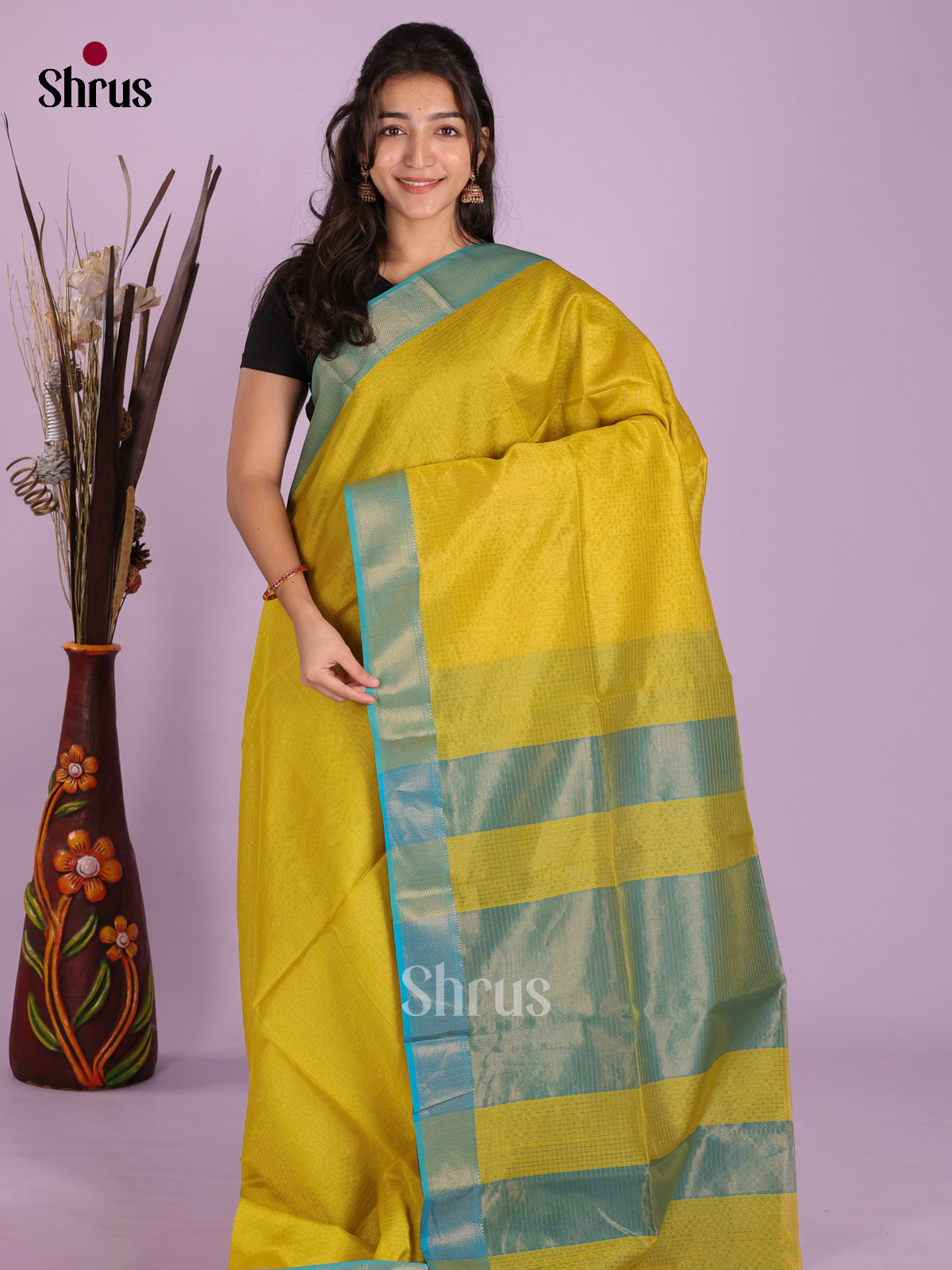 DKS12766 - Maheshwari silkcotton Saree - Shop on Shrus.com