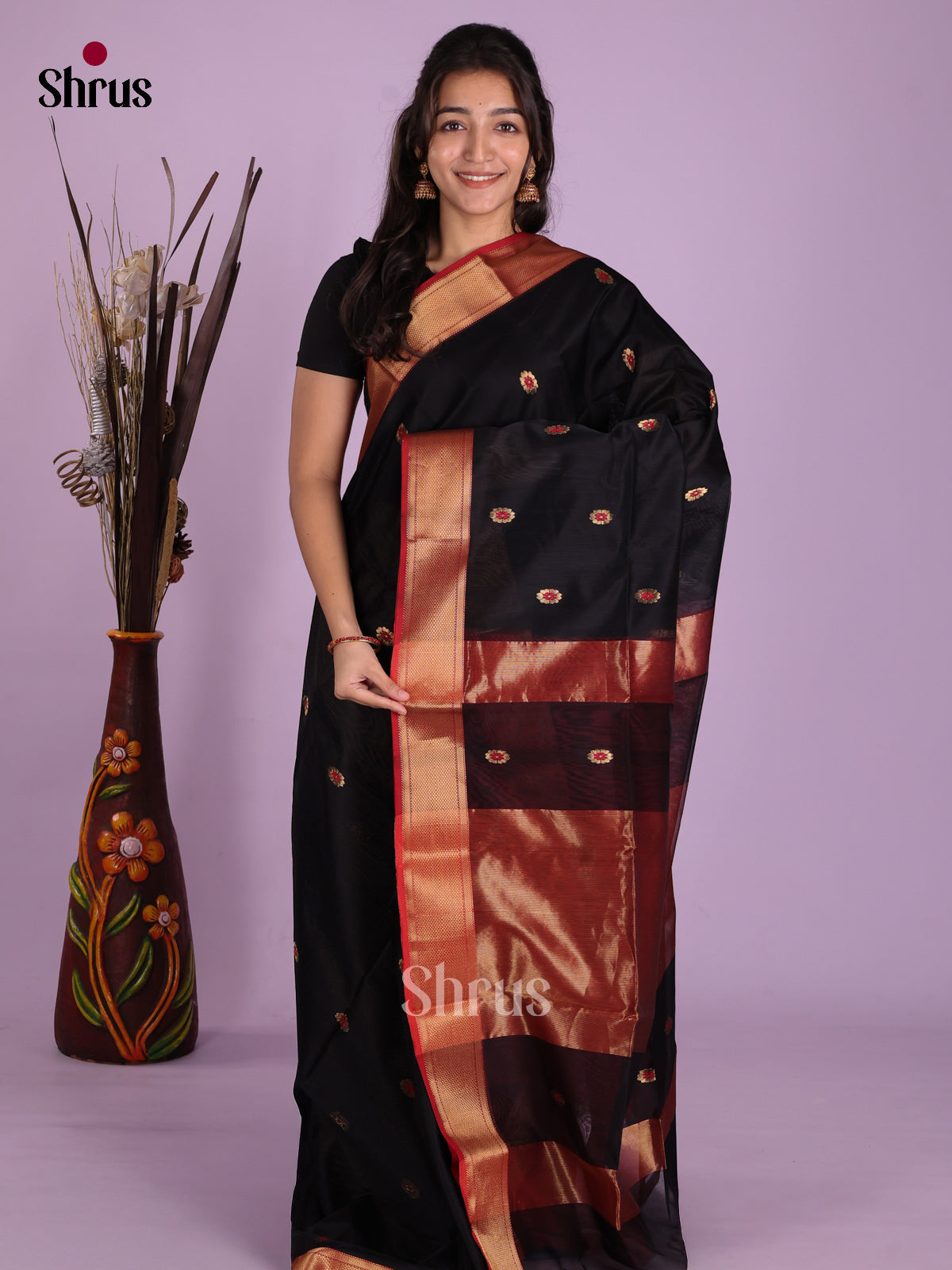 DKS12779 - Maheshwari silkcotton Saree - Shop on Shrus.com