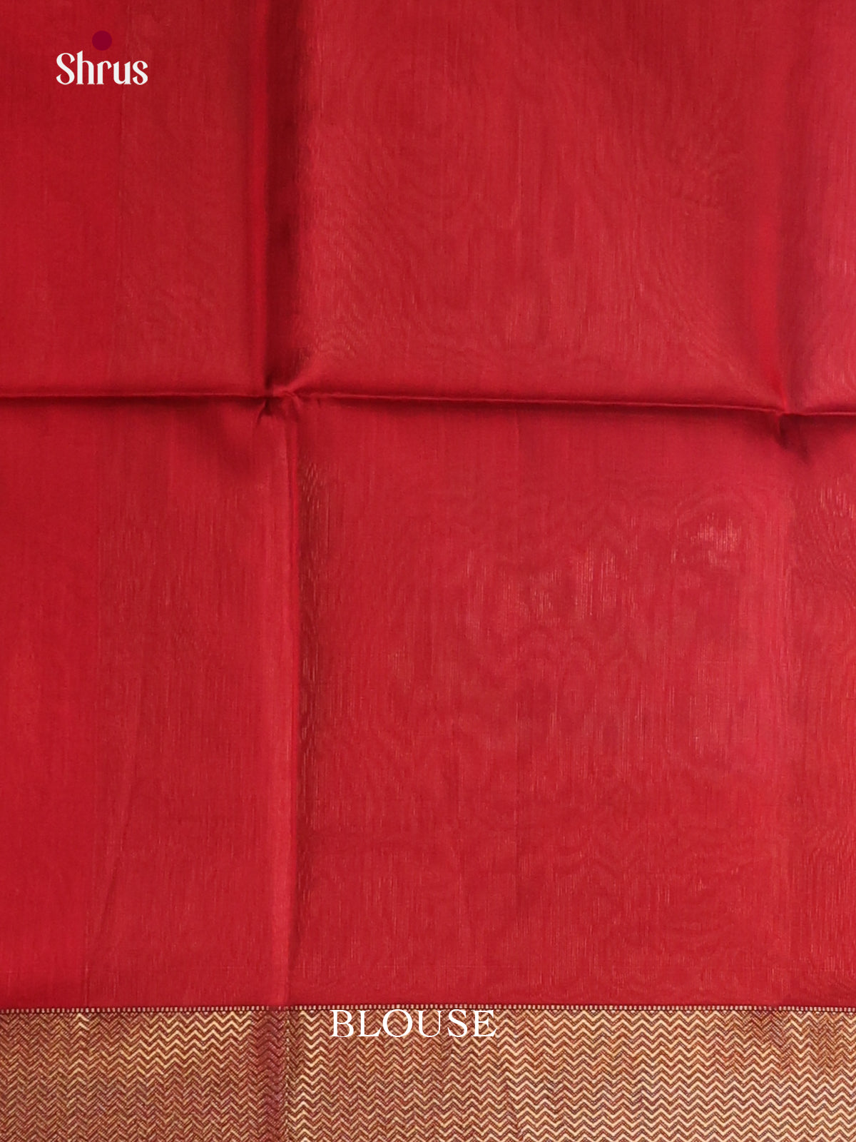 Bright Red &  Maroon Maheshwari silkcotton Saree gleams with zari buttas