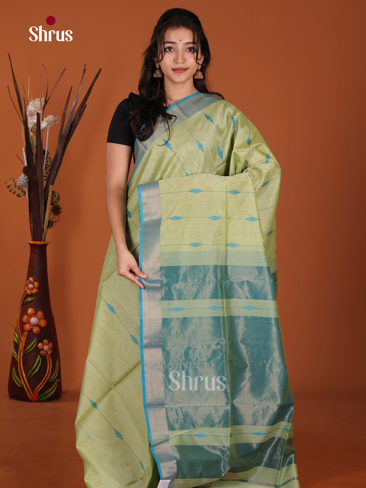DKS12783 - Maheshwari silkcotton Saree - Shop on Shrus.com