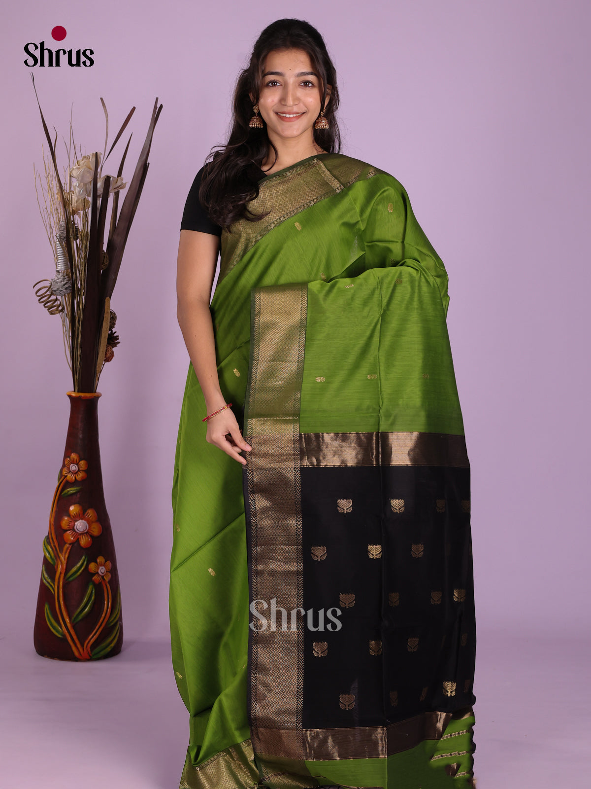 DKS12799 - Maheshwari silkcotton Saree
