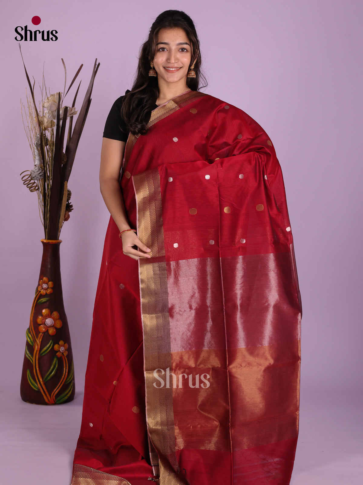DKS12808 - Maheshwari silkcotton Saree