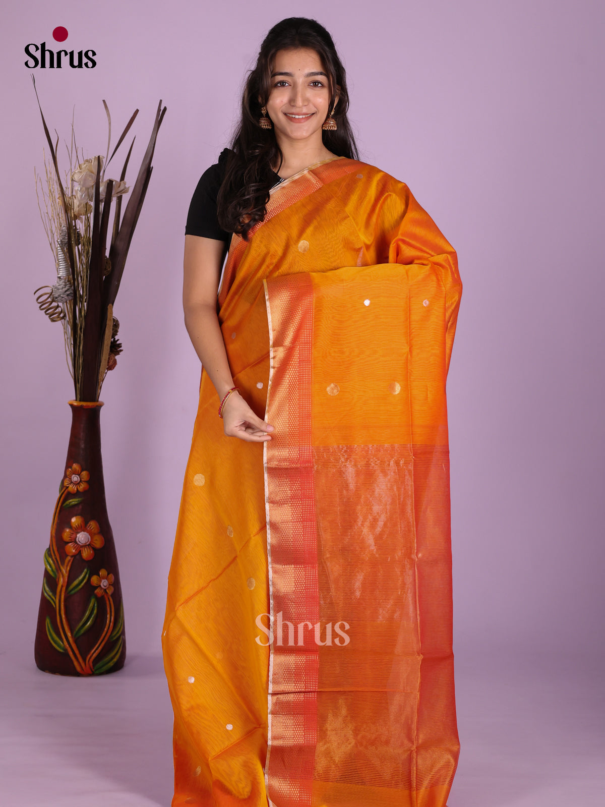 DKS12813 - Maheshwari silkcotton Saree - Shop on Shrus.com