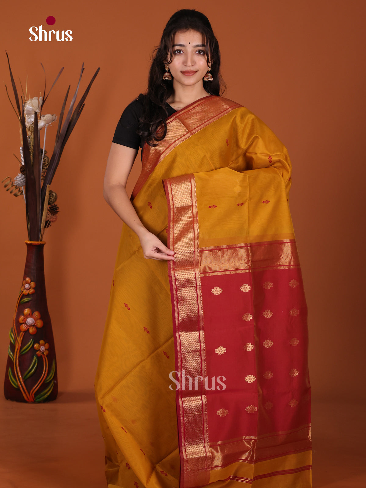 DKS12816 - Maheshwari silkcotton Saree