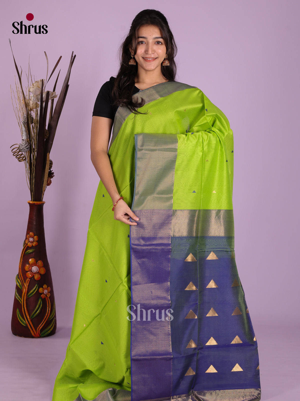 DKS12826 - Maheshwari silkcotton Saree - Shop on Shrus.com