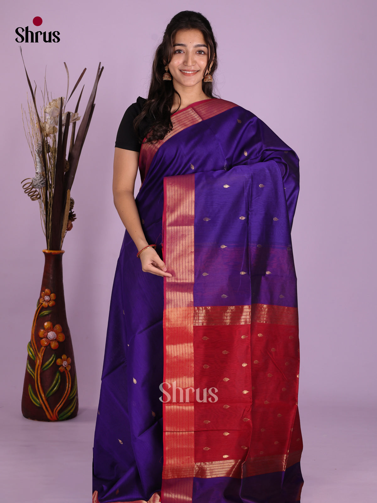 DKS12831 - Maheshwari silkcotton Saree
