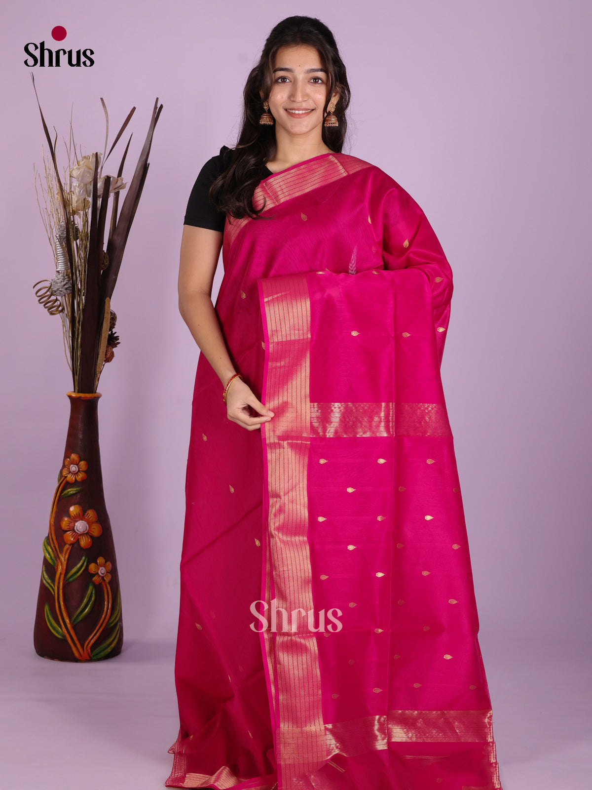 DKS12833 - Maheshwari silkcotton Saree