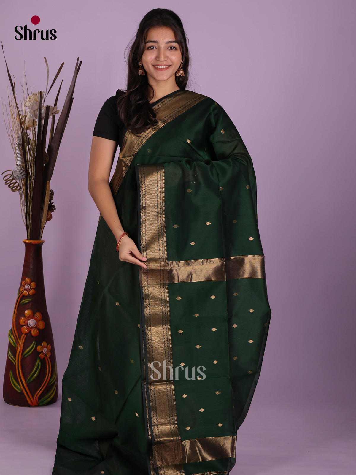 DKS12866 - Maheshwari silkcotton Saree - Shop on Shrus.com