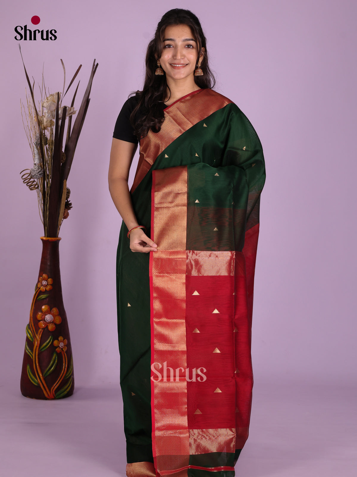 DKS12882 - Maheshwari silkcotton Saree