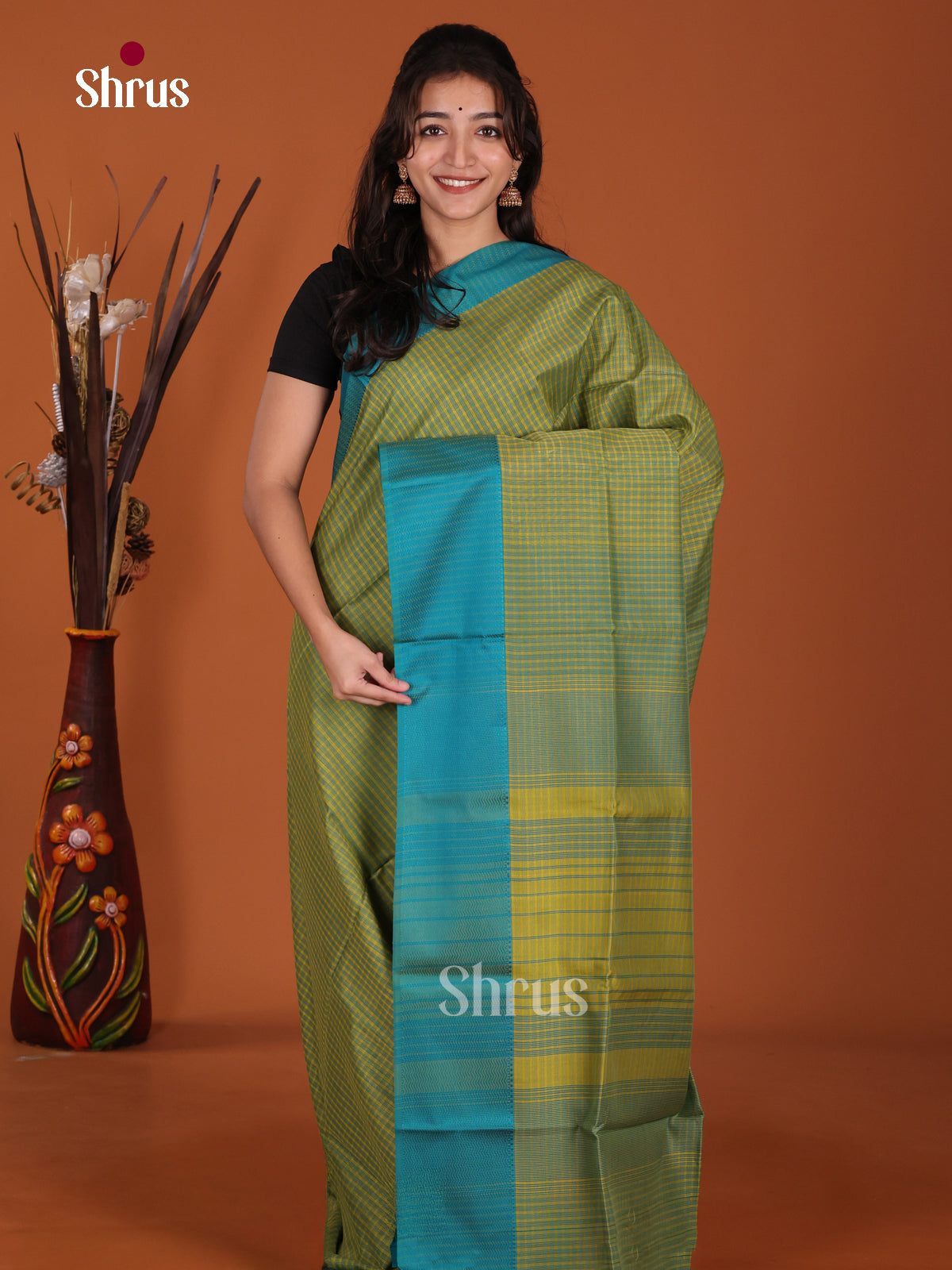 DKS12887 - Maheshwari silkcotton Saree - Shop on Shrus.com