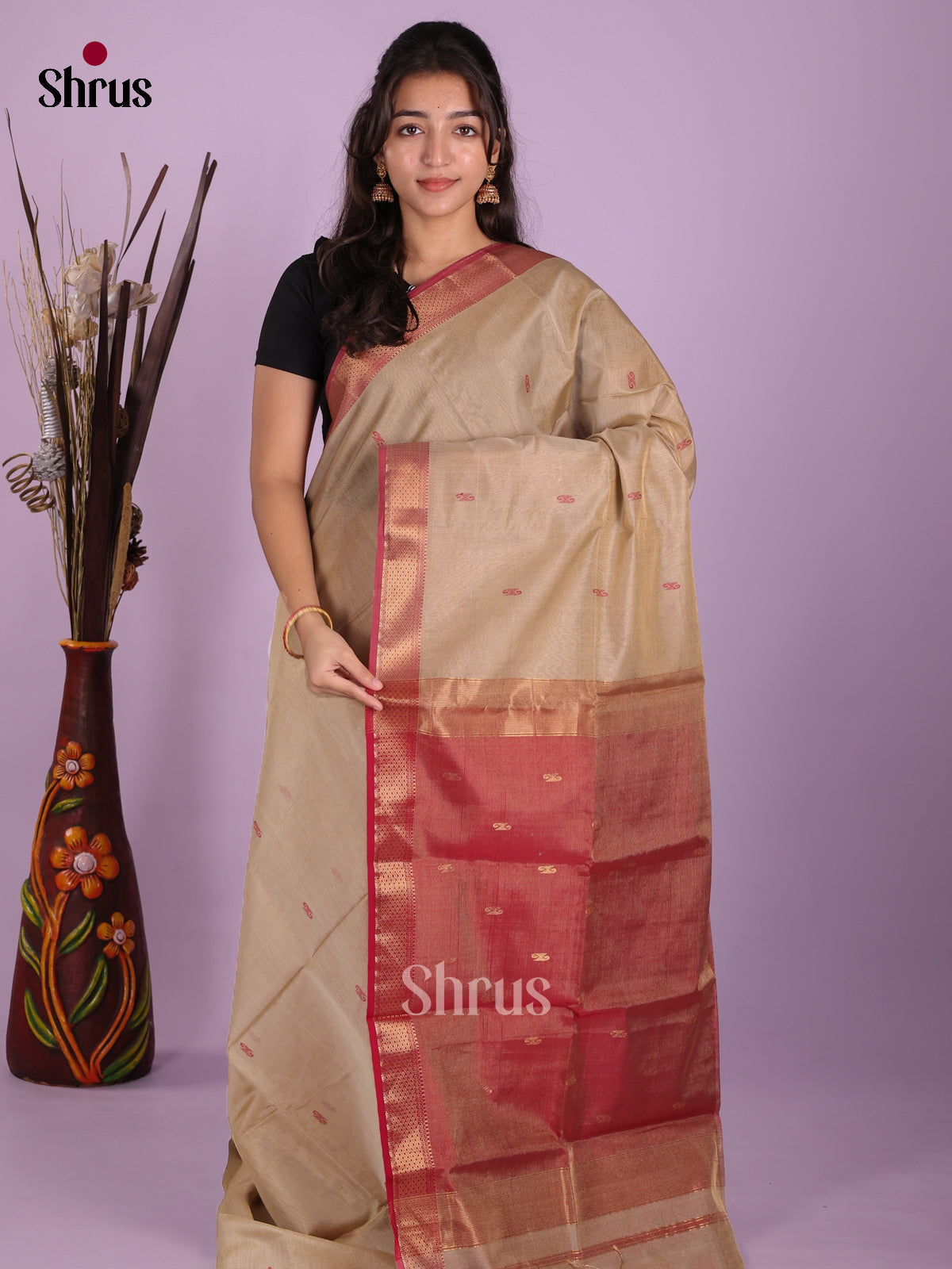 DKS12907 - Maheshwari silkcotton Saree - Shop on Shrus.com