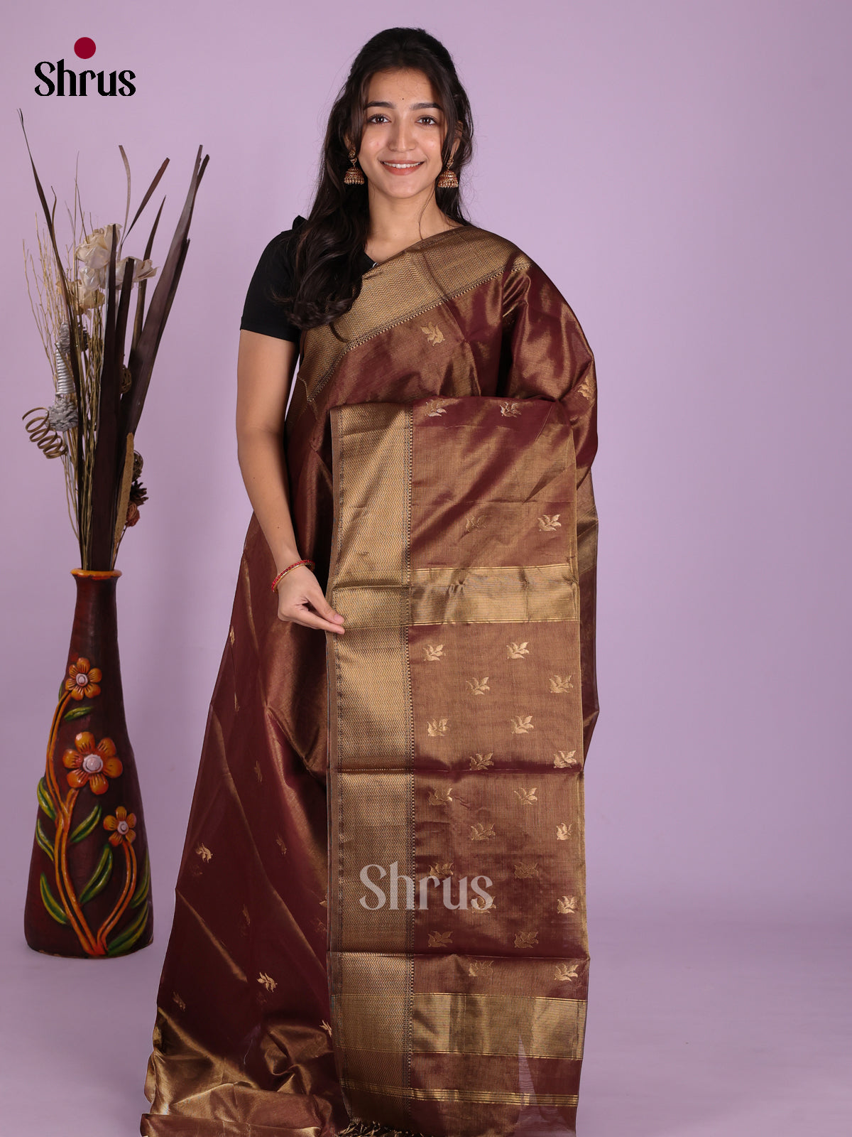 DKS12915 - Maheshwari silkcotton Saree - Shop on Shrus.com