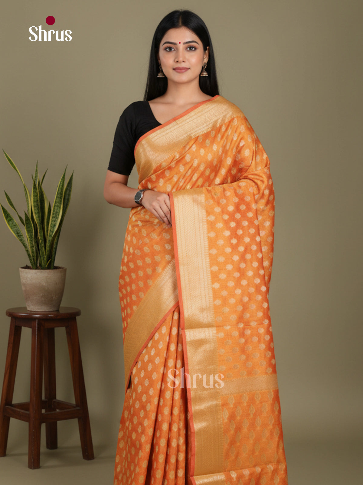 Orange- Art Maheshwari  Saree