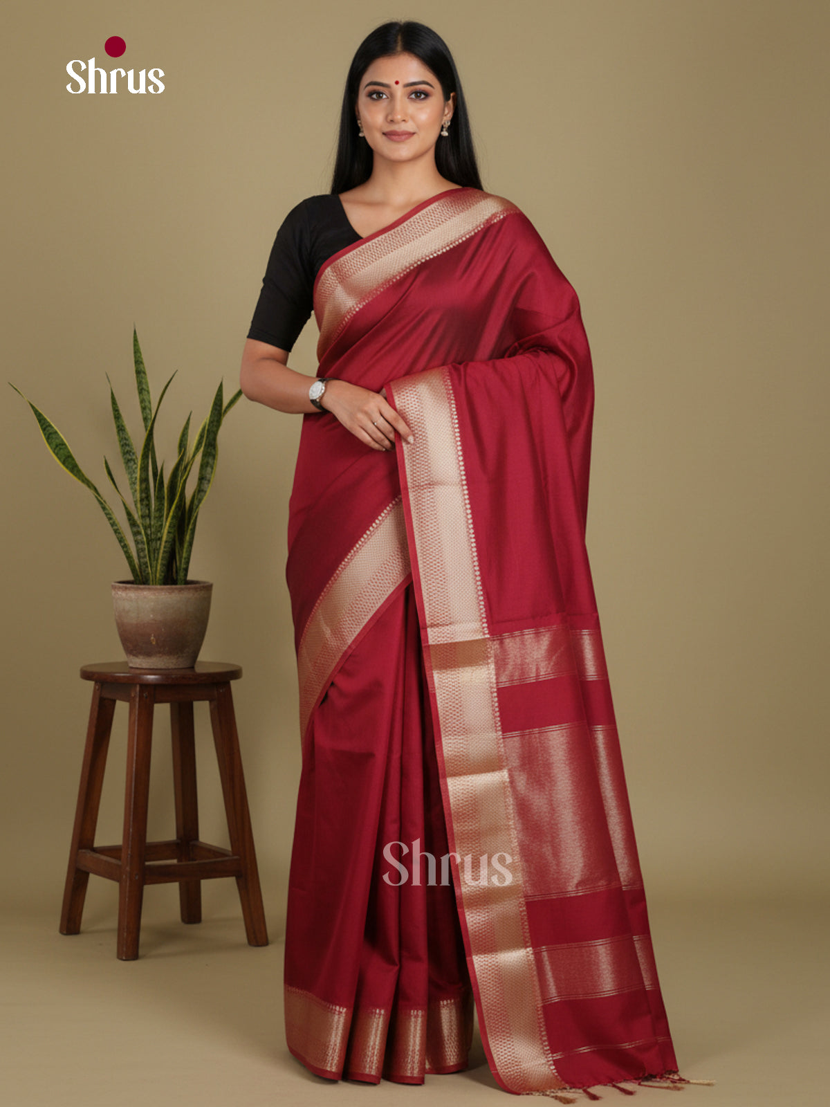 Maroon - Art Maheshwari  Saree - Shop on Shrus.com