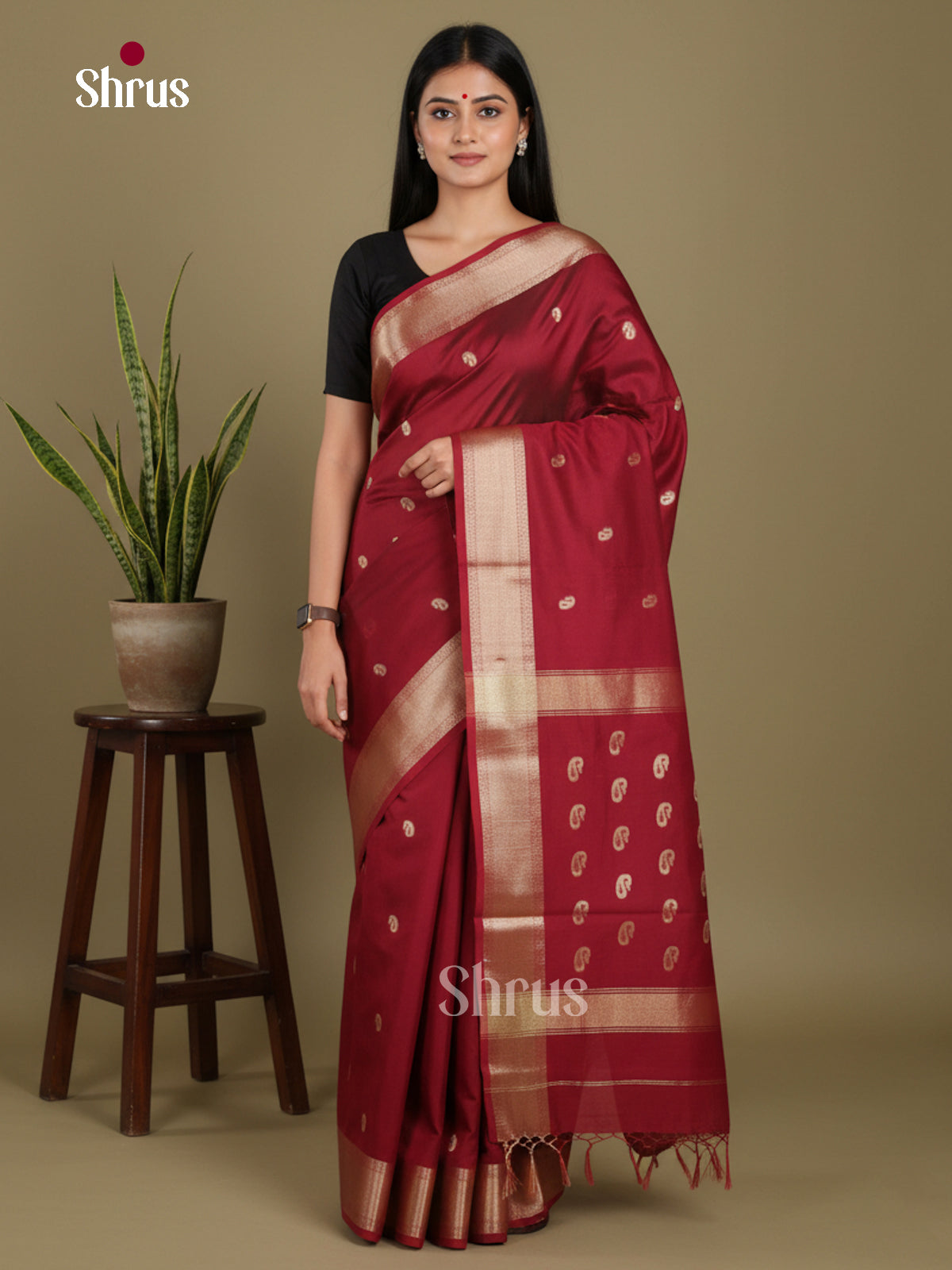 Maroon - Art Maheshwari  Saree