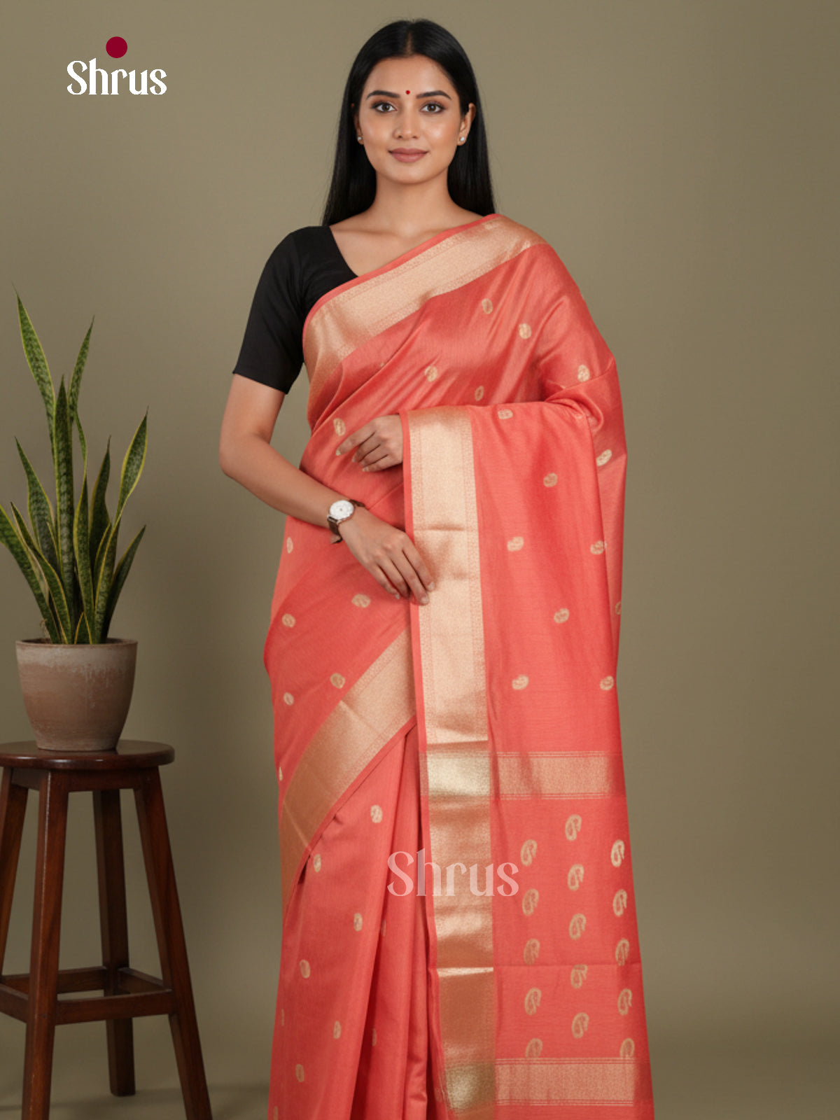 Peachish Pink - Art Maheshwari  Saree